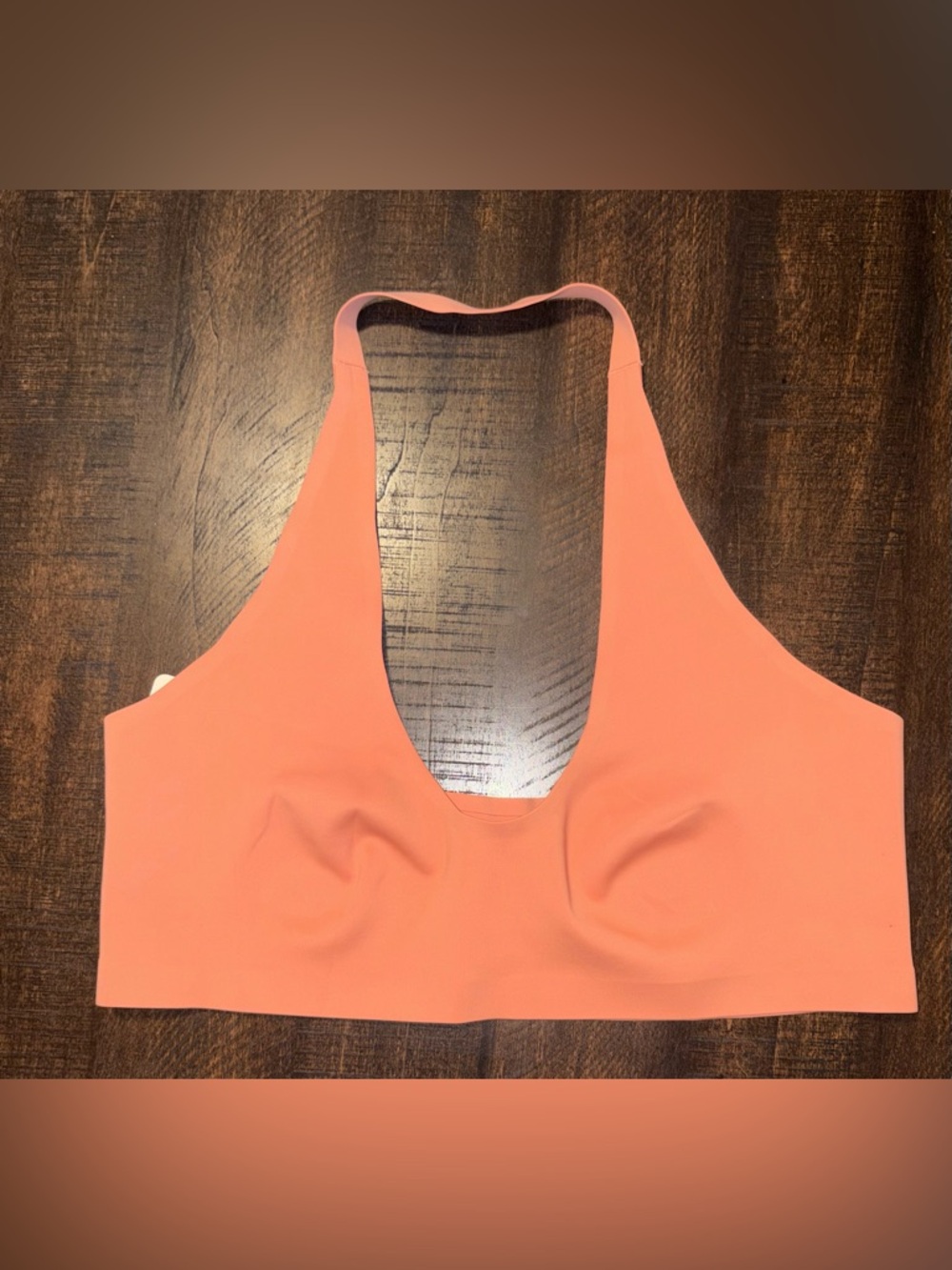 NWT Free People Intimately Mango Seamless Halter Sports Bralette Size XL - Picture 3 of 5